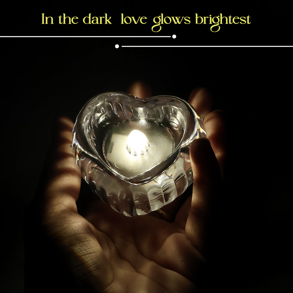 Led Crystal Tealight Decorative Flameless Candles (6 Pc)