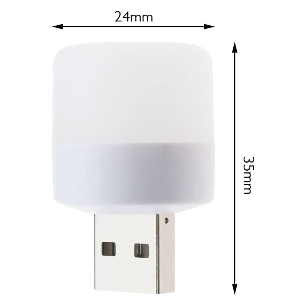Mini Usb Led Night Light Bulb With Warm Glow For Bedroom And Travel Use (1 Pc)