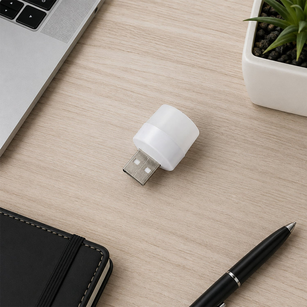 Mini Usb Led Night Light Bulb With Warm Glow For Bedroom And Travel Use (1 Pc)